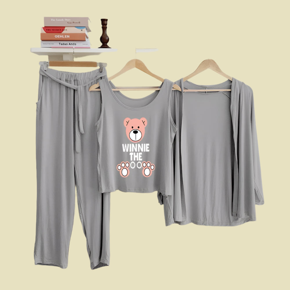 3 PCS FOR WOMEN NIGHT SUIT