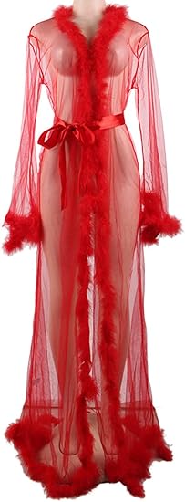 Women's Sexy V-Neck Lace Sleeping Wear See-Through Nightgown Lingerie Sleepwear Nightwear