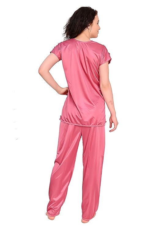 CHIC FITZ Women Top & Pyjama Set Onion Solid