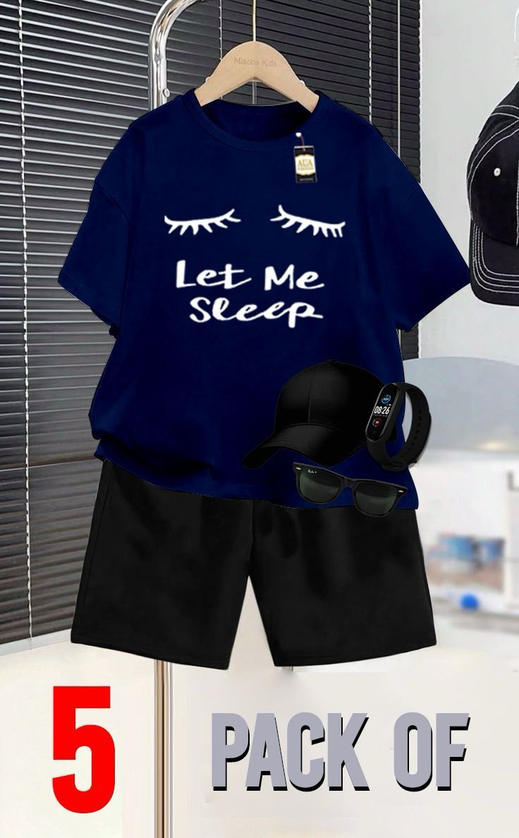 PACK OF 5 LE ME SLEEP PRINTED SUMMER COLLECTION FOR KIDS