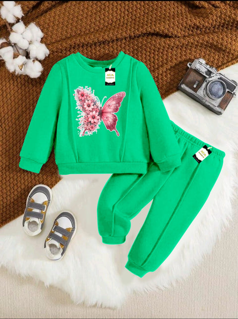 BUTTERFLY GREEN KIDS WINTER TRACK SUIT