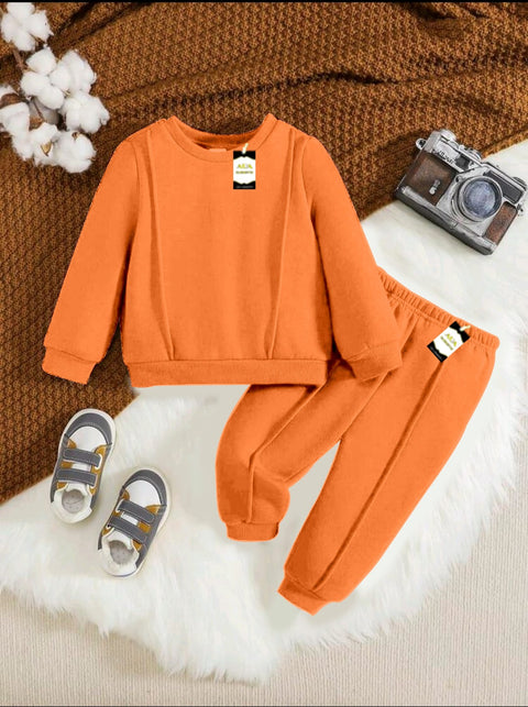 PLAIN ORANGE KIDS WINTER TRACKSUIT