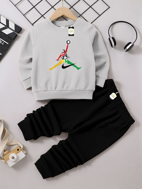 JORDEN GRAY & BLACK KIDS WINTER TRACK SUIT