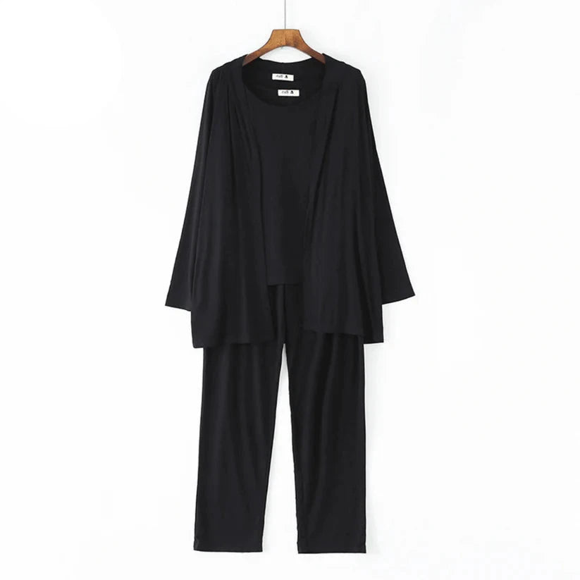 Jett Black 03 Pcs Sleep Wear For Her