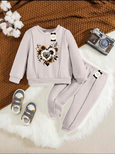 FLOWER EGGSHELL KIDS WINTER TRACK SUIT