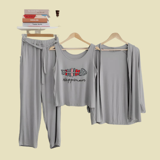3 PCS WOMEN NIGHT SUIT