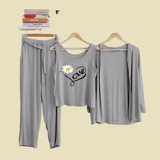 3 PCS FOR WOMEN NIGHT SUIT