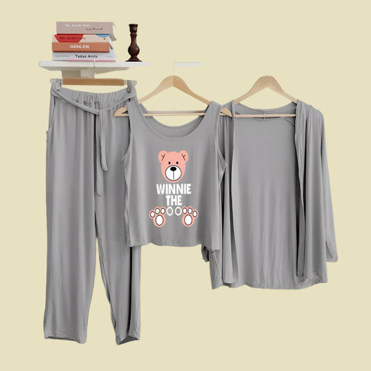 3 PCS FOR WOMEN NIGHT SUIT