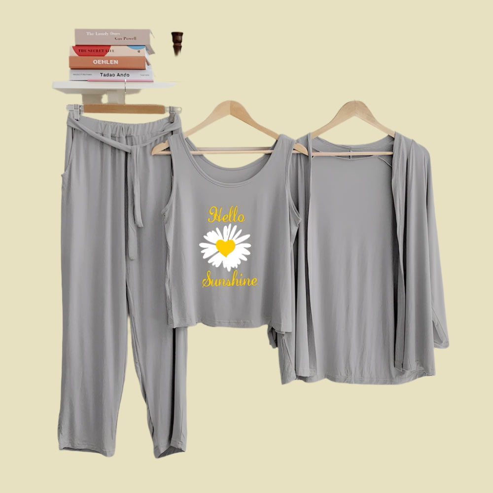3 PCSFOR WOMEN NIGHT SUIT