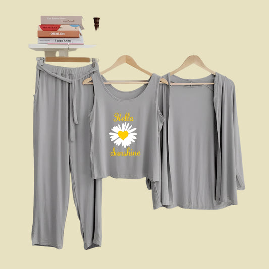 3 PCSFOR WOMEN NIGHT SUIT