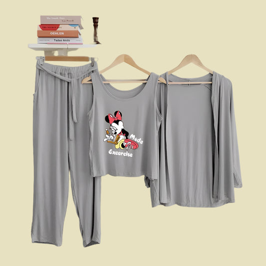 3 PCS FOR WOMEN NIGHT SUIT