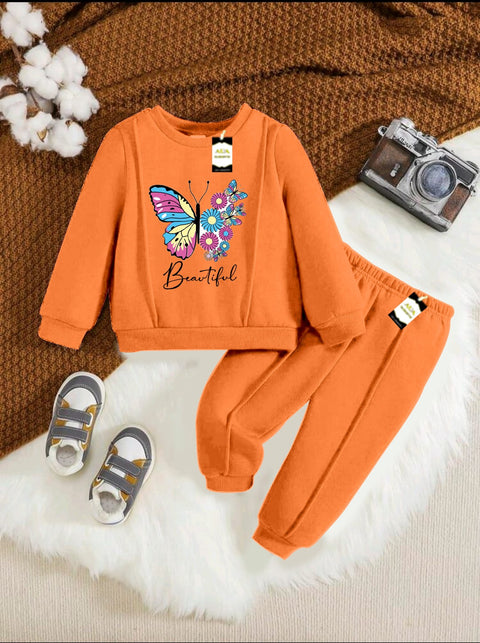 BUTTERFLY ORANGE KIDS WINTER TRACK SUIT
