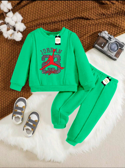 JORDEN GREEN KIDS WINTER TRACK SUIT