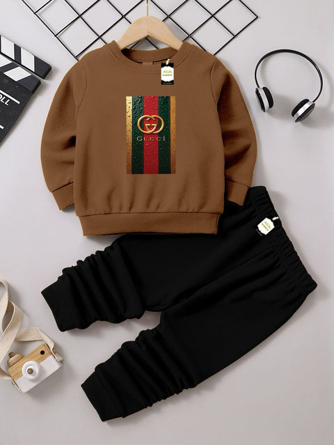 GUCCI BROWN & BLACK KIDS WINTER TRACK SUIT