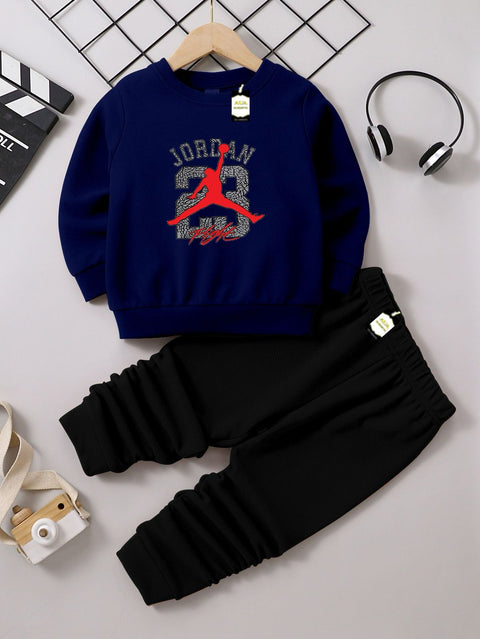 JORDEN NAVY & BLACK KIDS WINTER TRACK SUIT