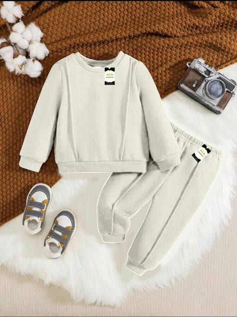 PLAIN OFF WHITE KIDS WINTER TRACKSUIT