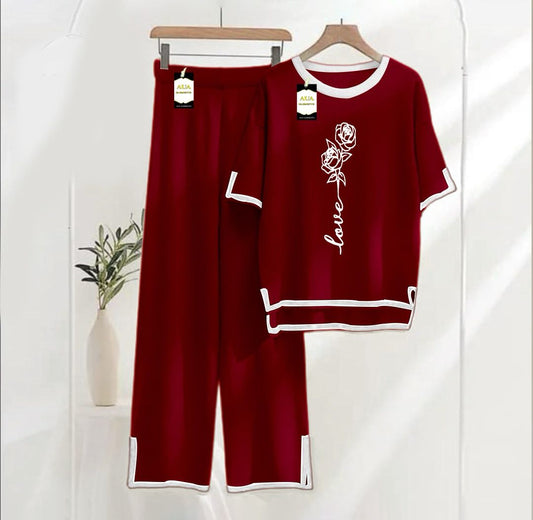 FLOWER PRINTED FOR SUMMER COLLECTION TURKISH CO-ORD SET FOR WOMEN