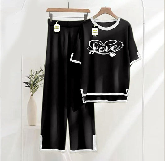 Love Printed Summer Collection Turkish summer co-ord set