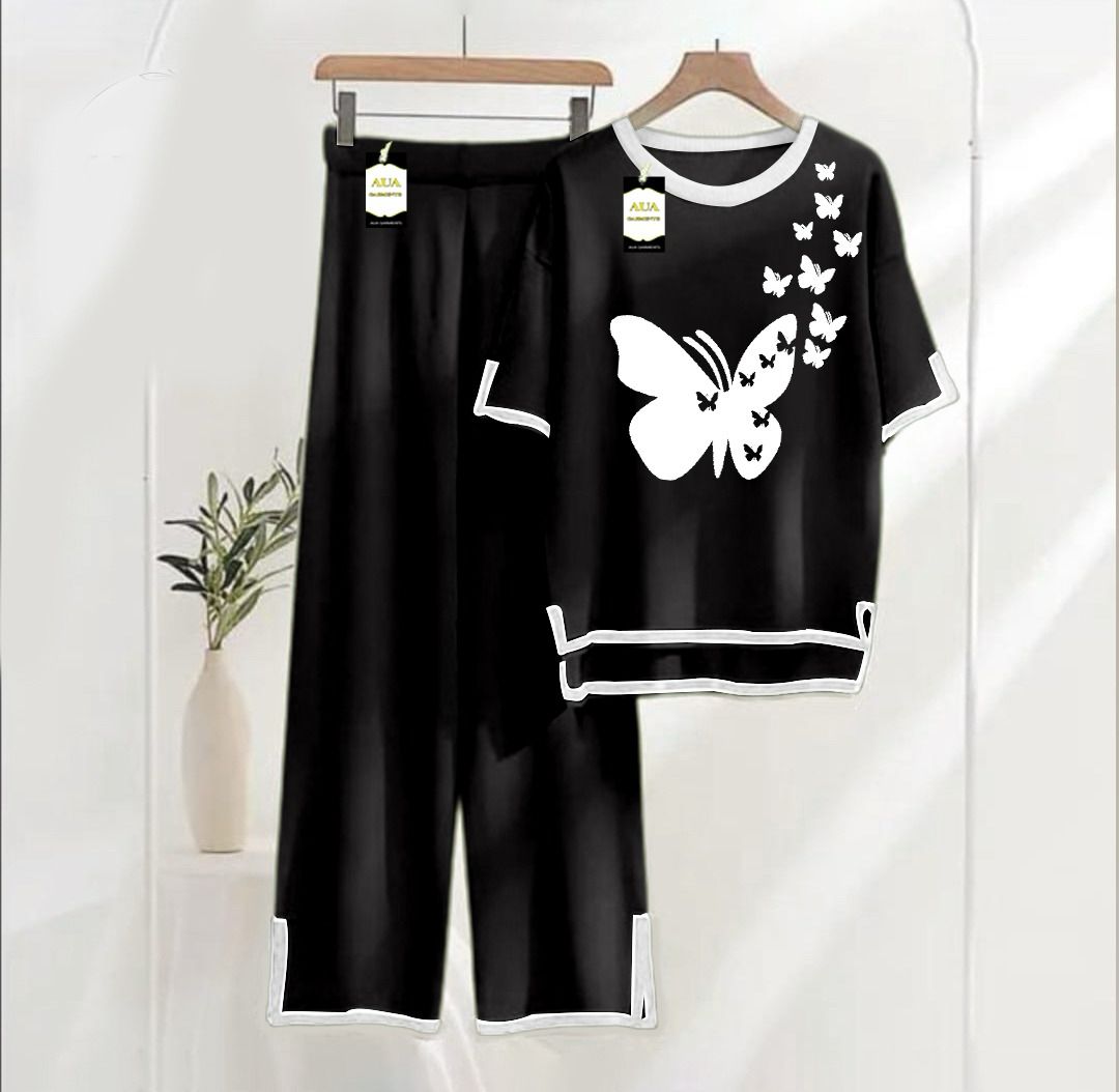 FLYING BUTTERFLY PRINTED FOR SUMMER TURKISH CO-ORD SET FOR WOMEN