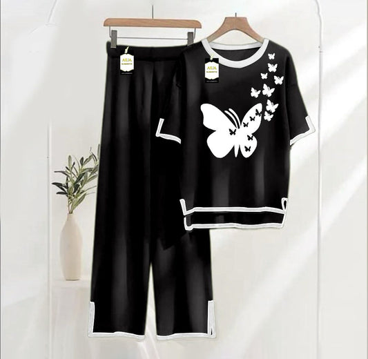 FLYING BUTTERFLY PRINTED FOR SUMMER TURKISH CO-ORD SET FOR WOMEN