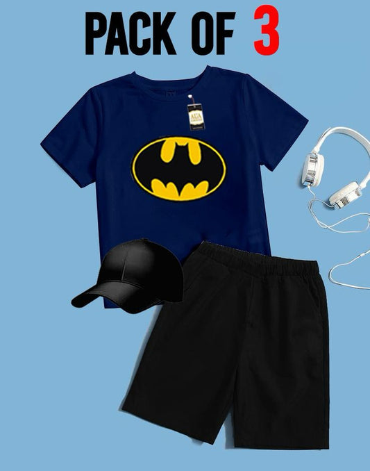PACK OF 3 BATMAN PRINTED FOR SUMMER COLLECTION KIDS TRACK SUIT