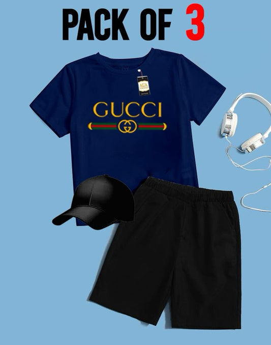 PACK OF 3 GUCCI  PRINTED FOR SUMMER COLLECTION KIDS TRACK SUIT