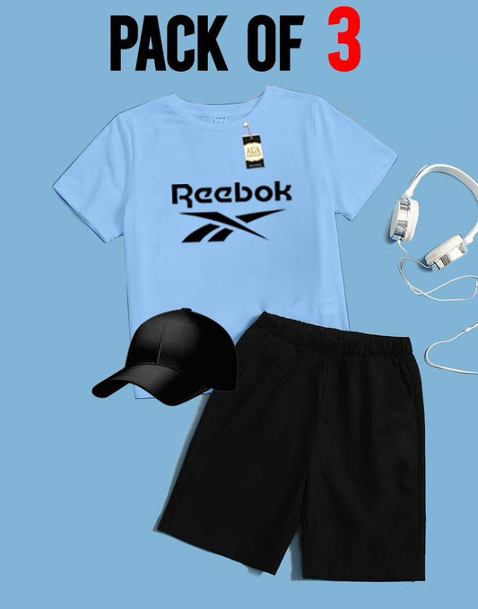 PACK OF 3 REEBOK  PRINTED FOR SUMMER COLLECTION KIDS TRACK SUIT