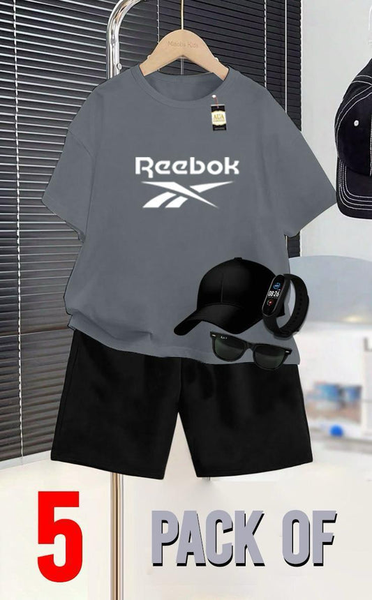 PACK OF 5 REEBOK PRINTED SUMMER COLLECTION FOR KIDS