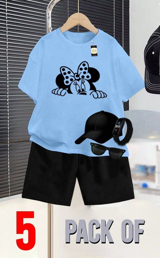 PACK OF 5 MICKY MOUSE PRINTED SUMMER COLLECTION FOR KIDS