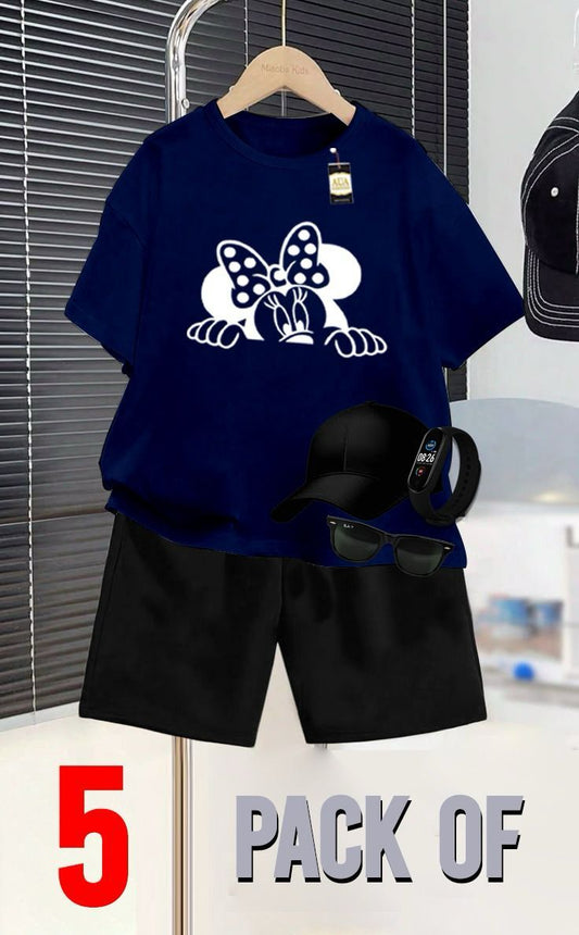 PACK OF 5 MICKY MOUSE PRINTED SUMMER COLLECTION FOR KIDS