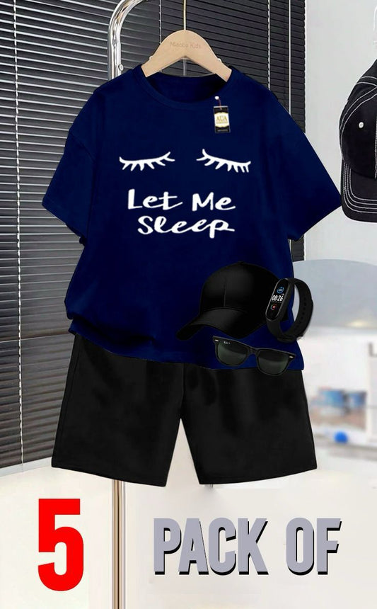 PACK OF 5 LE ME SLEEP PRINTED SUMMER COLLECTION FOR KIDS