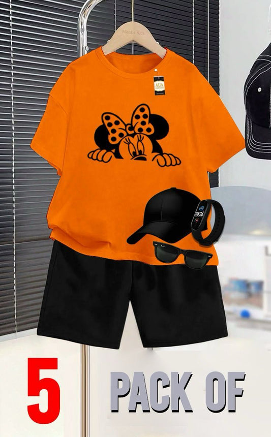 PACK OF 5 MICKY MOUSE PRINTED SUMMER COLLECTION FOR KIDS