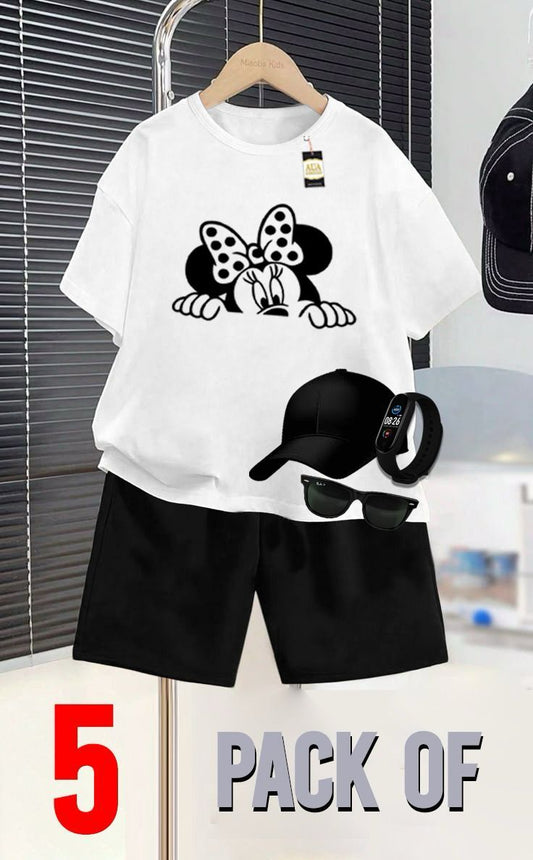 PACK OF 5 MICKY MOUSE PRINTED SUMMER COLLECTION FOR KIDS