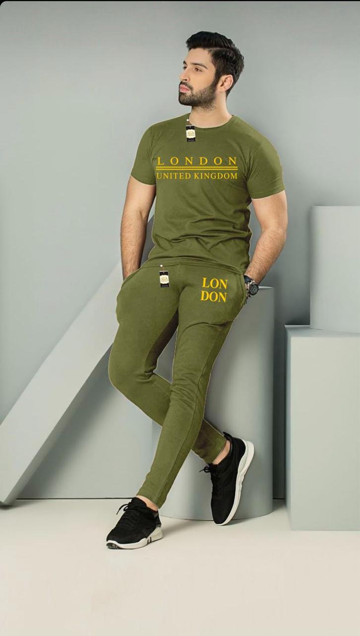 GREEN LONDON PRINTED MENS SUMMER TRACKSUIT
