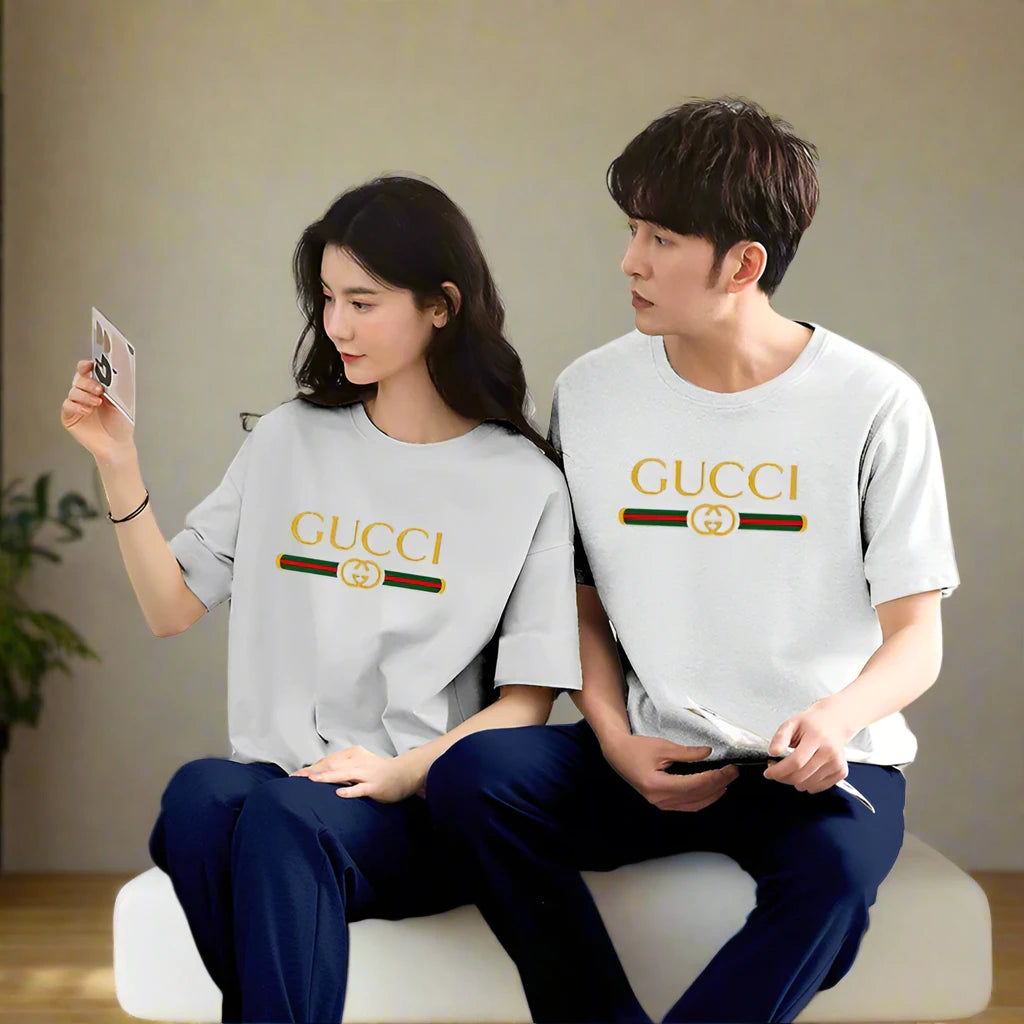GUCCI Printed Couple Night Suit for Men and Women Pack of 2 ( 12 colours