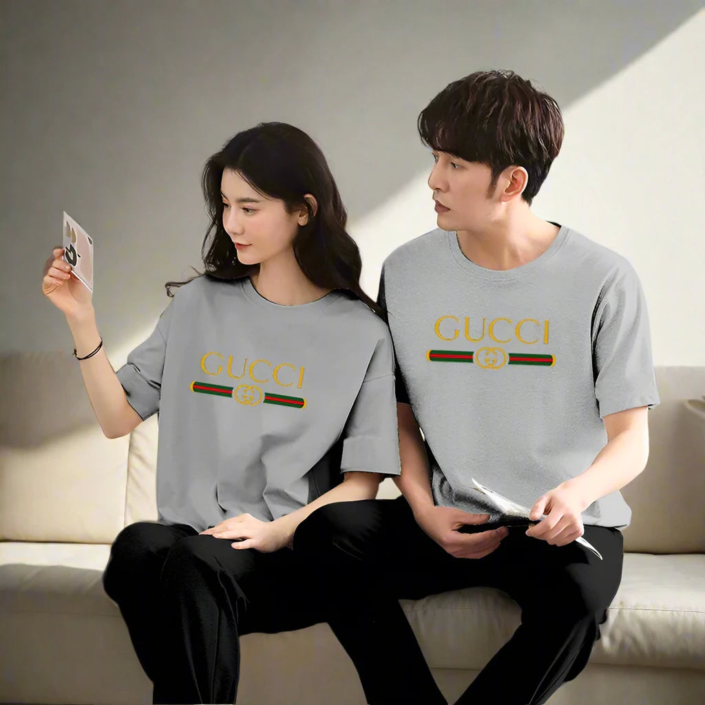 GUCCI Printed Couple Night Suit for Men and Women Pack of 2 ( 12 colours