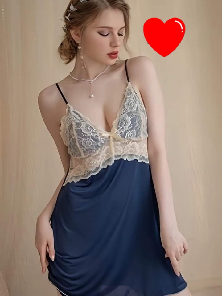 Basic Lingerie Motive Silk Nighty