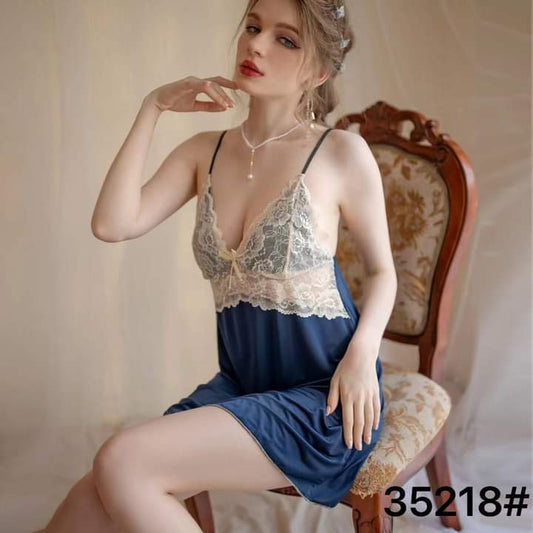 Basic Lingerie Motive Silk Nighty