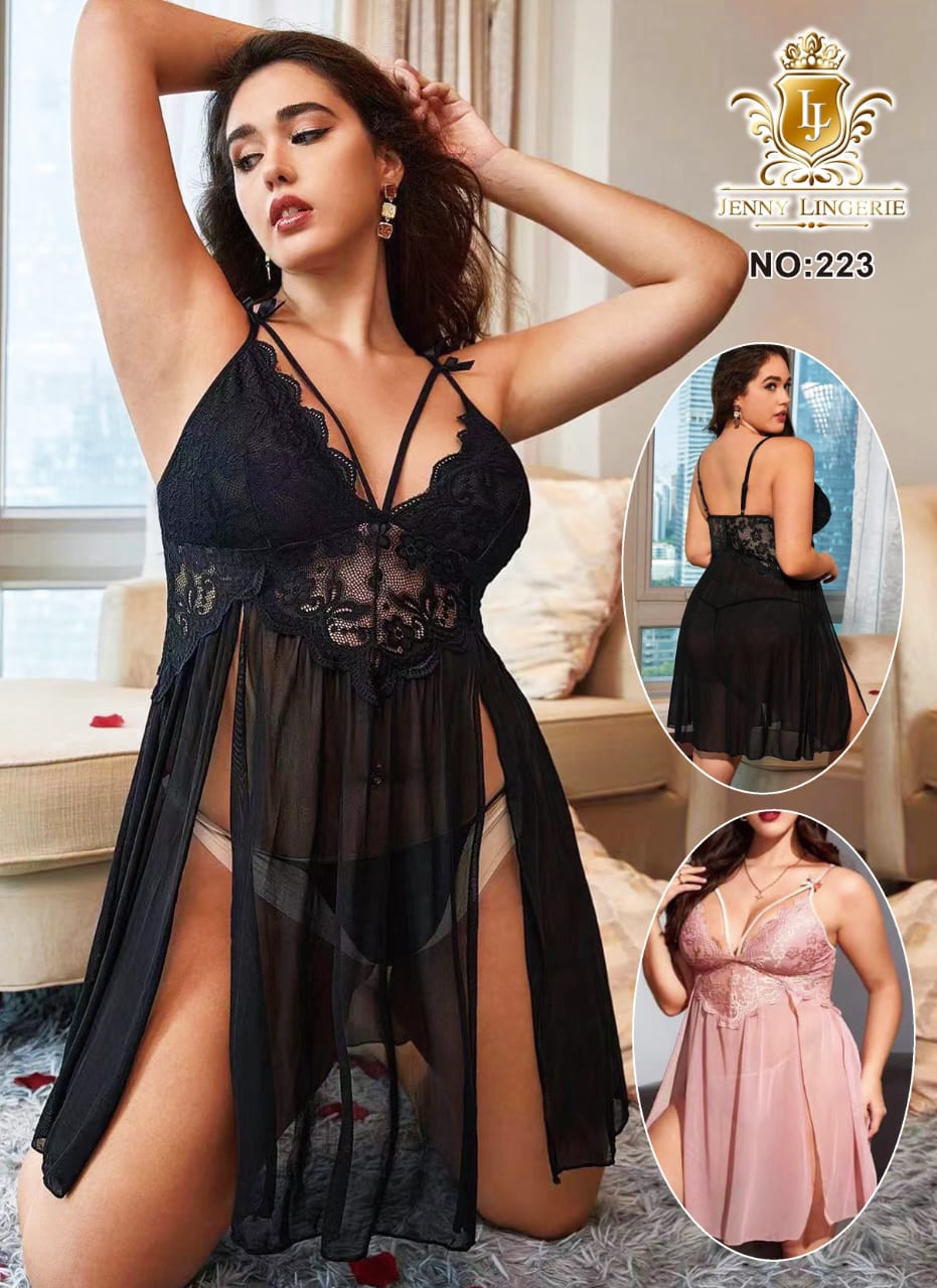 CHUANGERM Custom Lingerie Plus Size Bodysuits Lingerie Embroidery See-through Backless Sexy Transparent Lace Lingerie