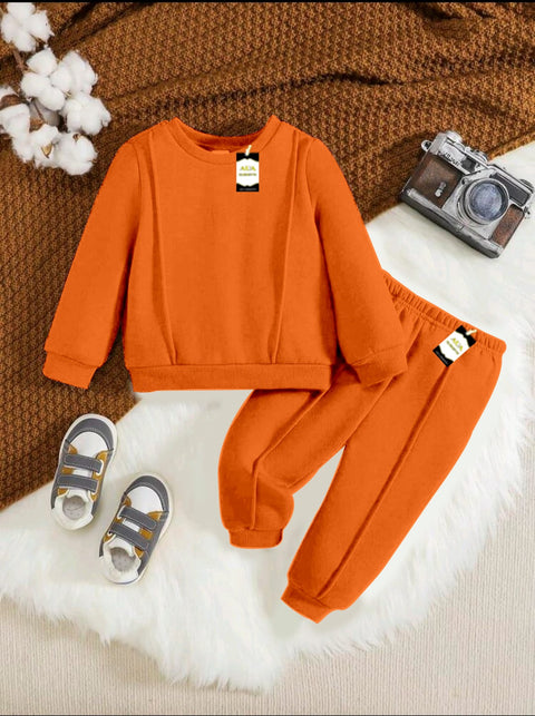 PLAIN ORANGE KIDS WINTER TRACKSUIT
