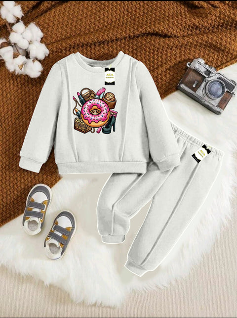 MAKEUP LIGHT GREY KIDS WINTER TRACKSUIT