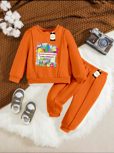 ADIDAS ORANGE KIDS WINTER TRACKSUIT