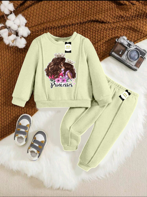 PRINCESS BEIGE KIDS WINTER TRACK SUIT