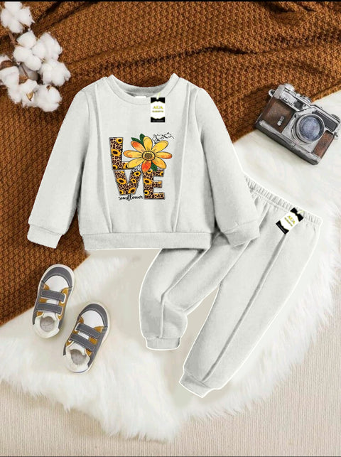 LOVE LIGHT GREY KIDS WINTER TRACKSUIT