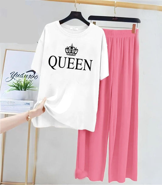 QUEEN PRINTED NIGHT WEAR SUIT