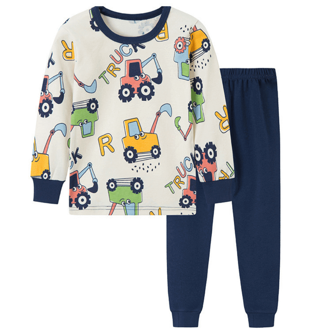 Toy Tractor Printed Night Suit For Kids