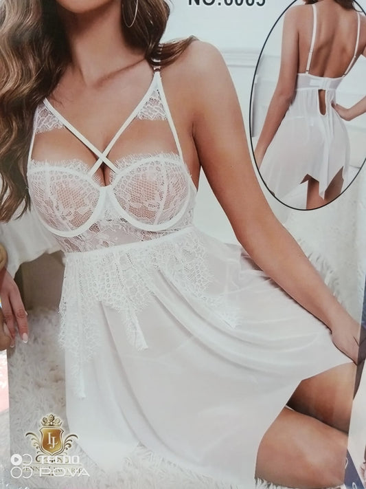 Avidlove Lace Lingerie for Woman Mesh Babydoll Lingeries Sexy Baby Doll Sleepwear Lace Chemise Boudoir Outfits S-XXL